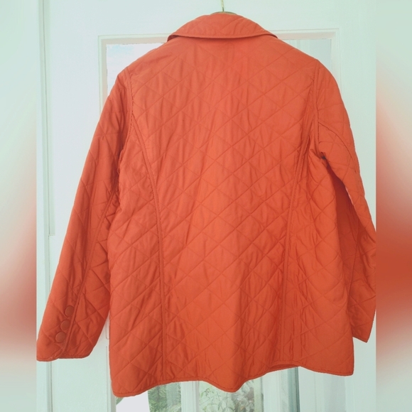Talbots Quilted Jacket. Orange. Size MED PETITE - Picture 9 of 9